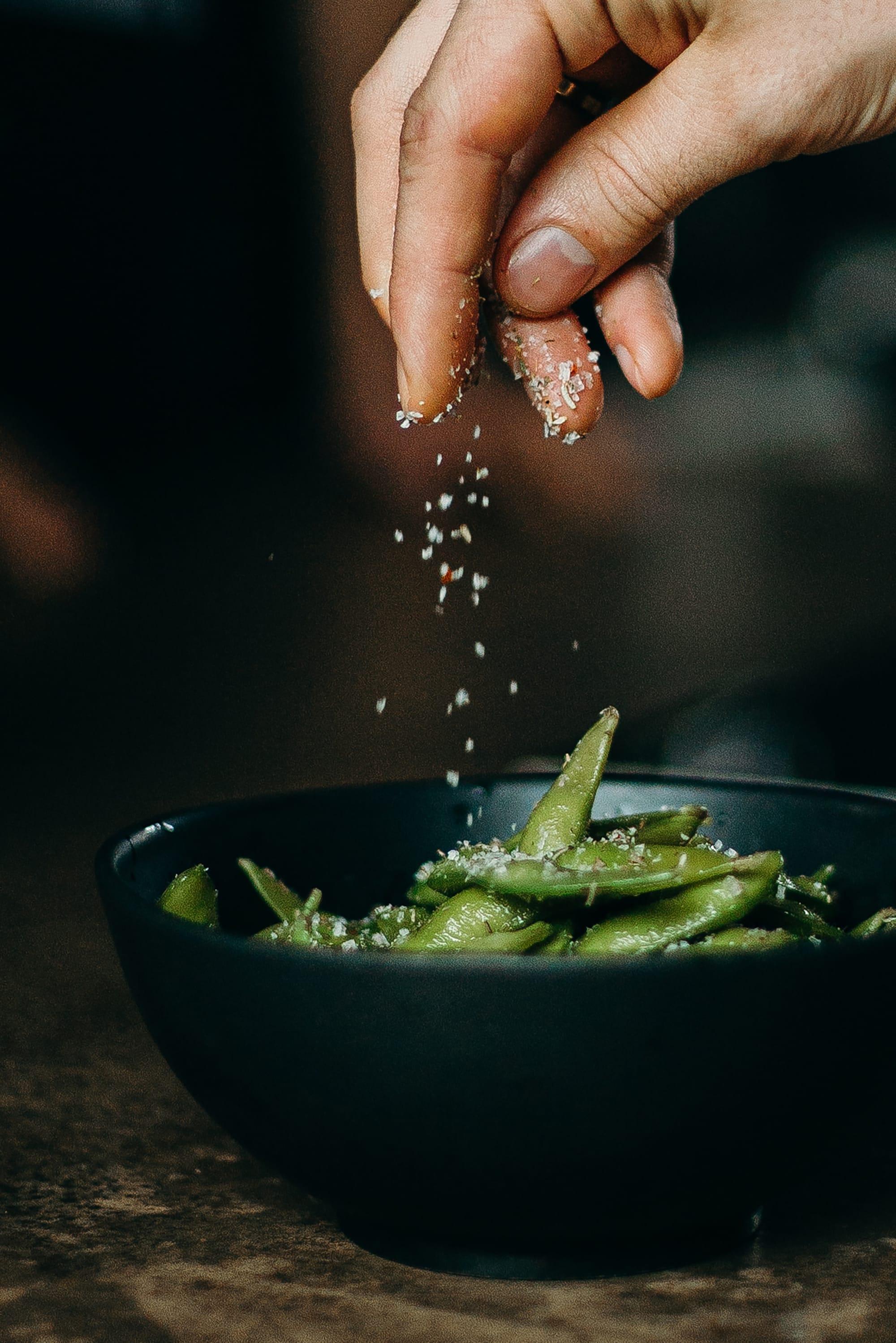 Edamame mit Salz